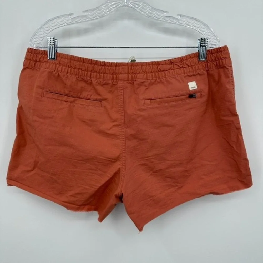 Vuori Womens XL Vintage Ripstop Shorts Cinnamon Orange Organic Cotton - Picture 2 of 8